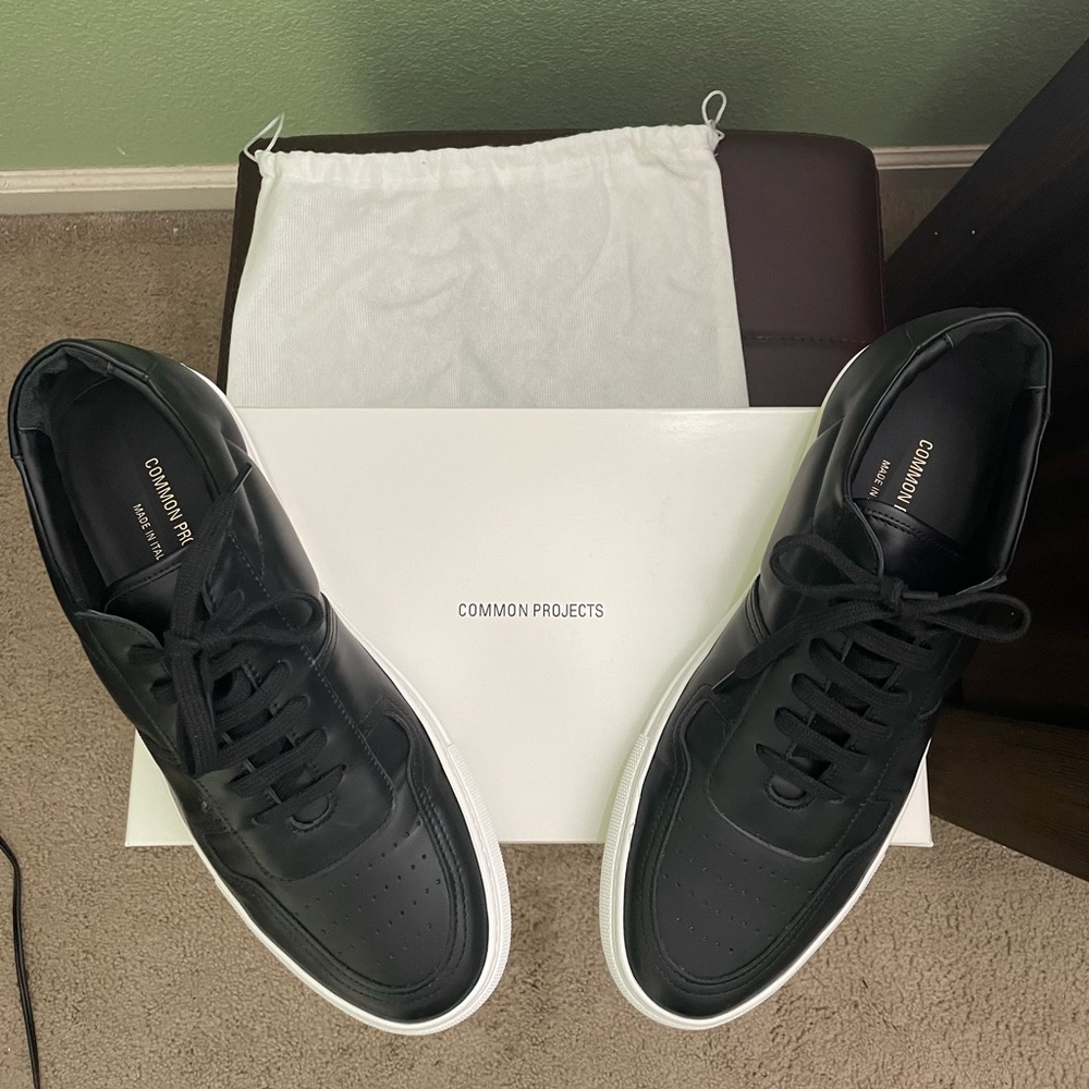 Common Projects B-Ball Sneaker Men’s Size 45 (US 12) in Black Leather/White Sole